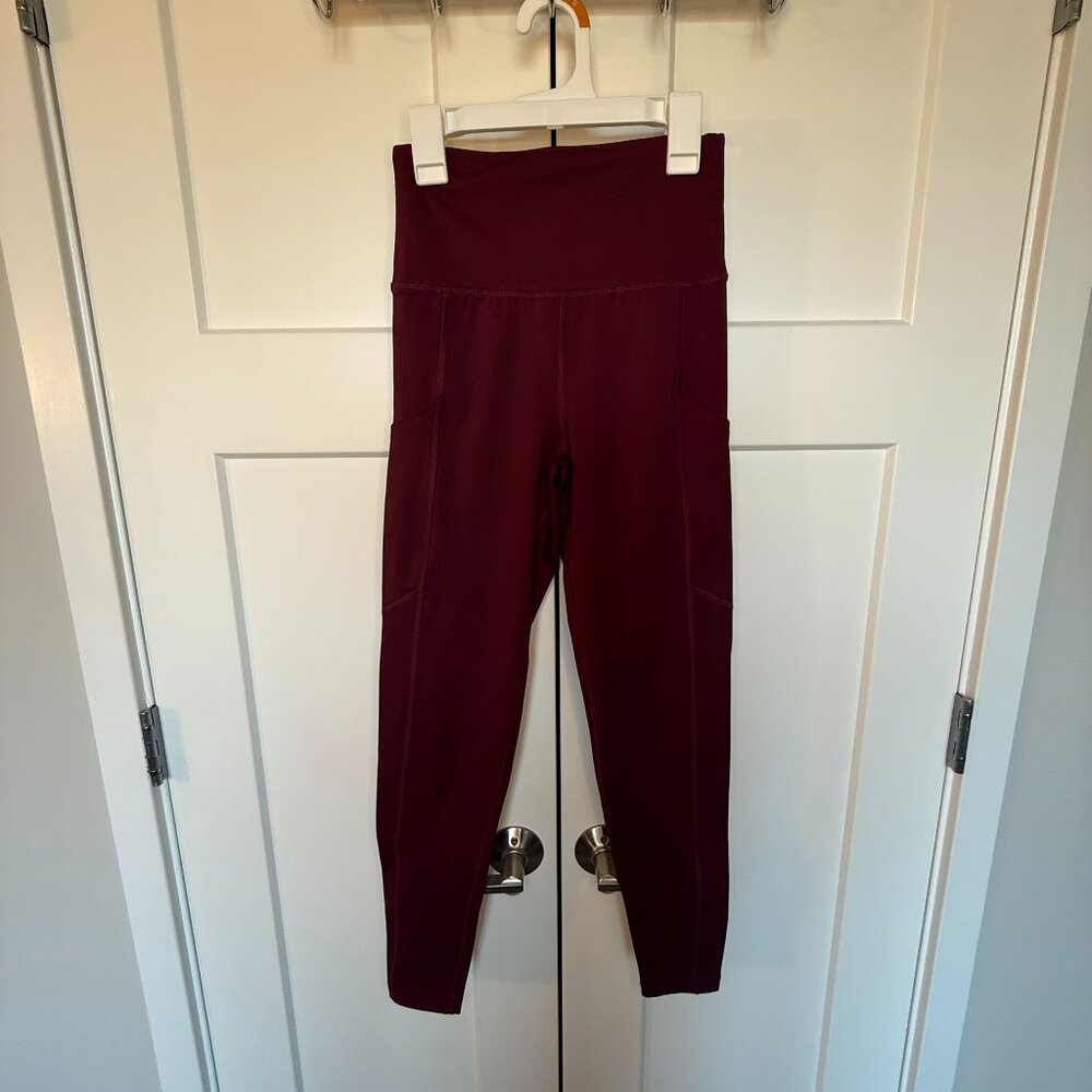 American Eagle Women's The Everything Pocket Legging Size Small Regular Maroon